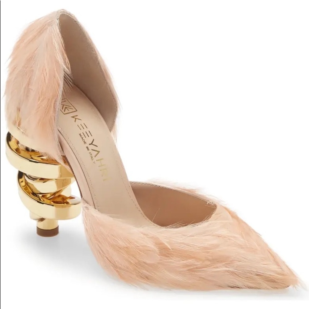 KEEYAHRI Peach Jenine Fairytale Pointed Toe d'Orsay Pump